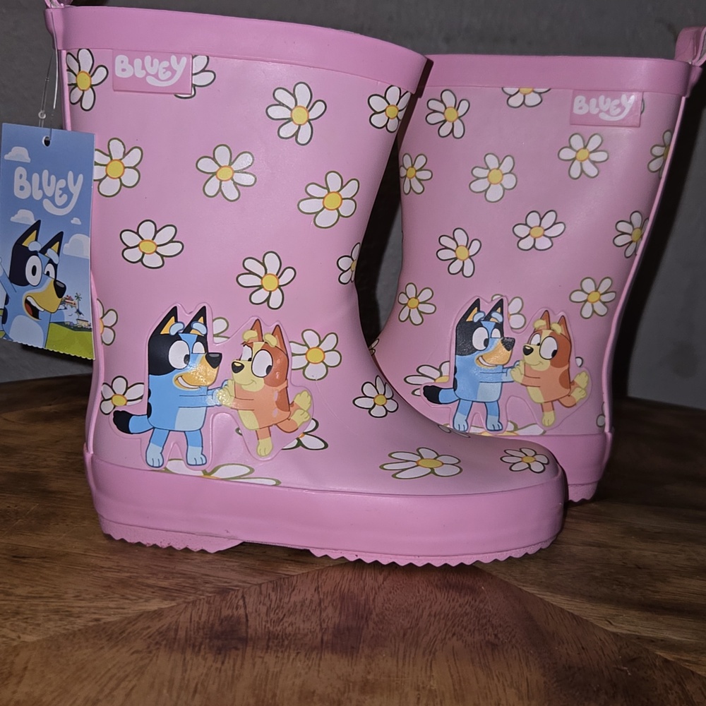 Toddler Girls' Bluey Waterproof Boots In Size 9/10 Toddler